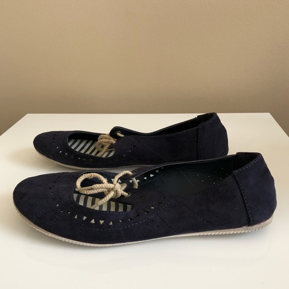 COPY - Navy lace up Falts - Picture 2 of 2